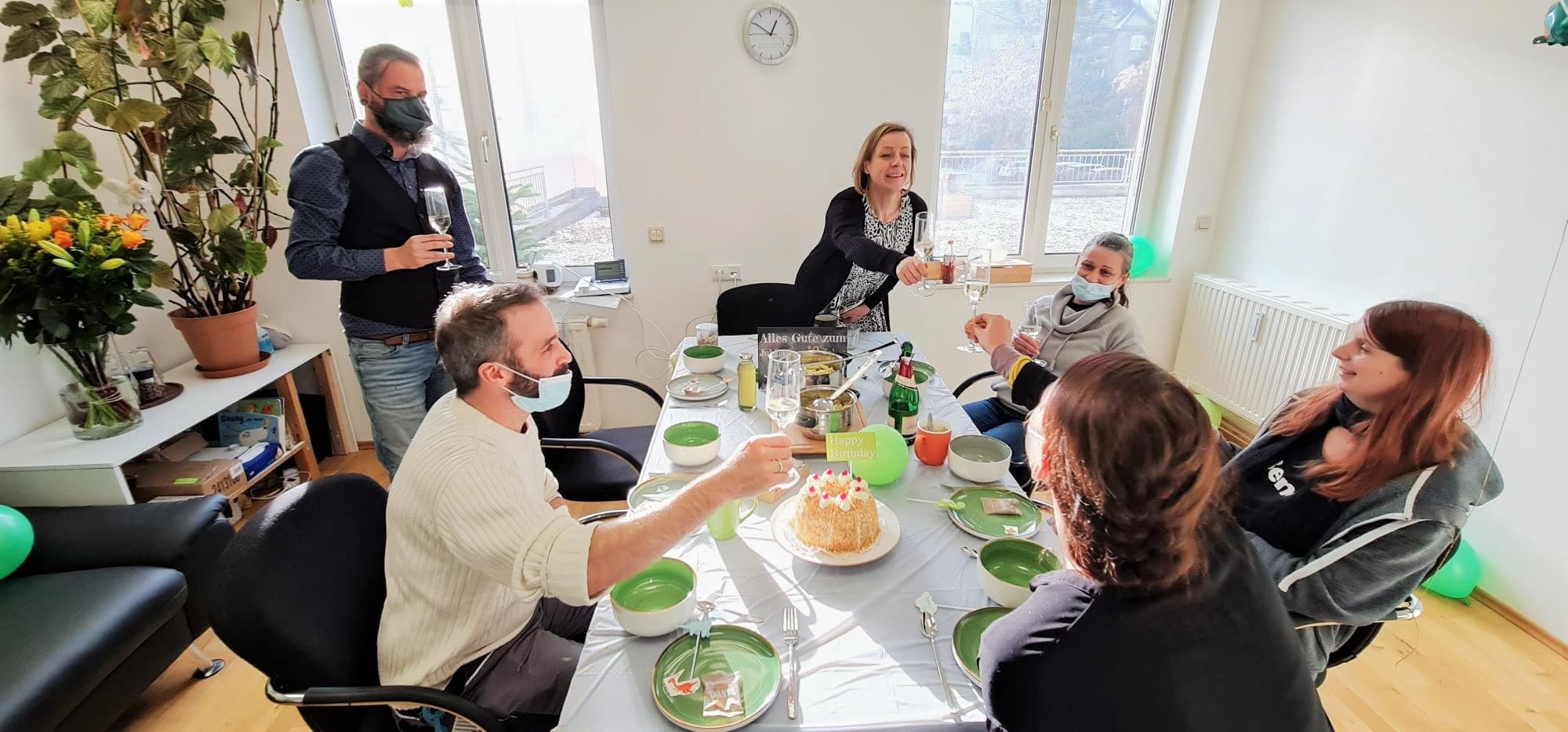 Jubiläumsessen in der Geschäftsstelle